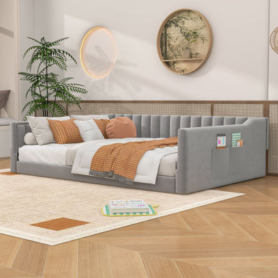 Upholstery Daybed with Storage pocket