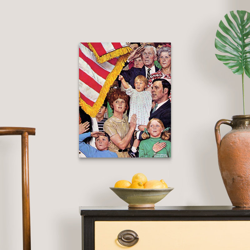 «Salute The Flag», art mural sur toile, Toile tendue, H 20 po x l 16 po x P 1,25 po