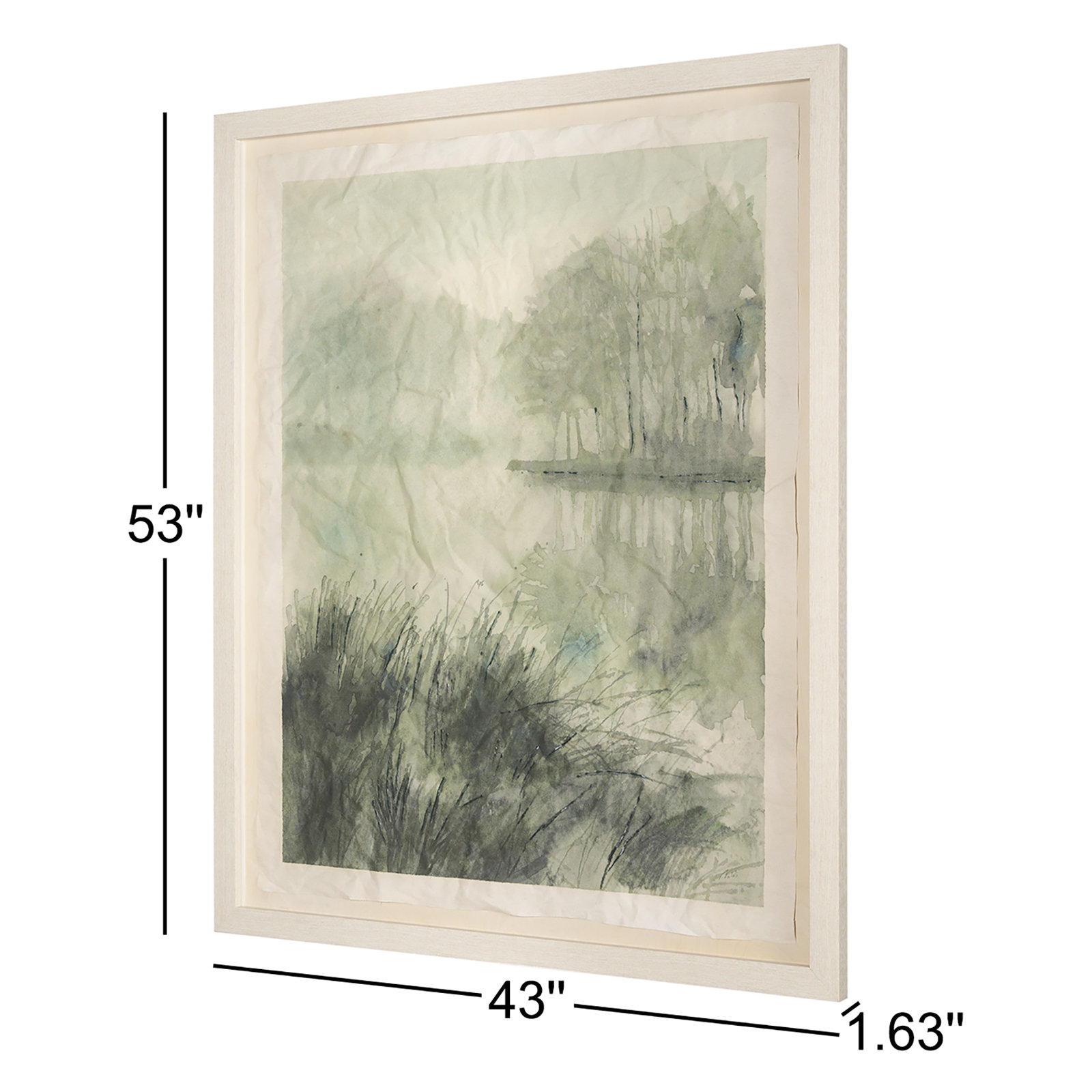 Off By The River By  Studio A Hand Embellished Framed Art Print Matted Under Glass, Over At The Lake, 53" H x 43" W