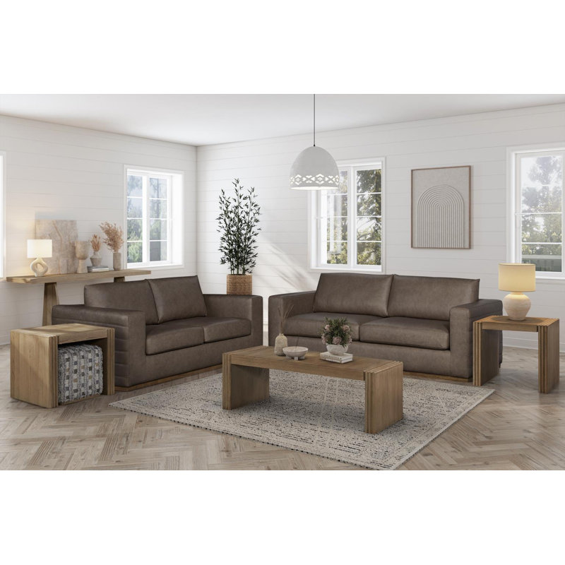 Table basse Oak Crest - blé, Beige, 17" H x 48" W x 26" D