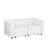White Microfiber 2-Piece Living Room Sofa Set