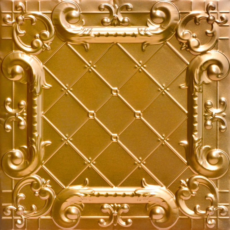 Romeo, Romeo 2 ft. x 2 ft. Glue Up Ceiling Tile, Lincoln Copper
