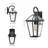 10" 2Pcs Outdoor Wall Lanterns, Black Finish Weatherproof Wall Sconce With Clear Glass Panels, Vintage Exterior Light Fixtures For Porch, Patio, Garage, And Entryway (Bulb Not Included)
