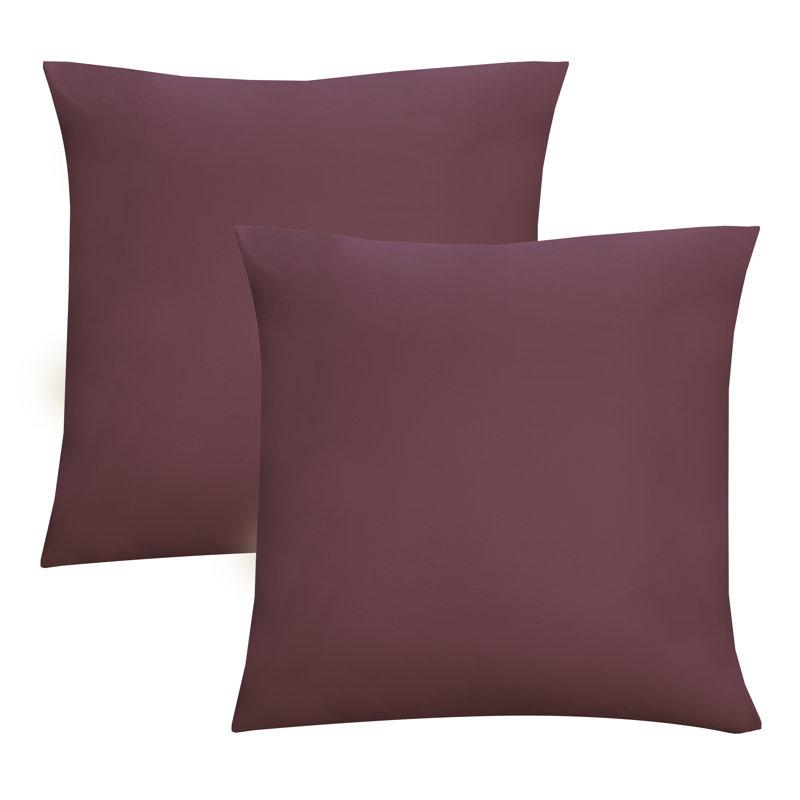 100% Cotton - Set of 2, 80cm W x 80cm L, Blackberry