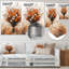 Assortiment de bouquets d'automne brun - Assortiment de bouquets d'art mural en métal-1133717052