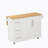 Kitchen Island Cart With 2 Door Cabinet And Three Drawers With Spice Rack, Towel Rack