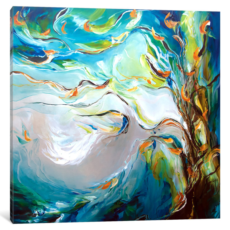 « breeze » par j. a art, impression sur toile tendue, H 18 po x l 18 po x P 1,5 po