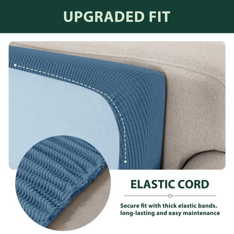 Box Cushion Sofa Slipcover, Denim