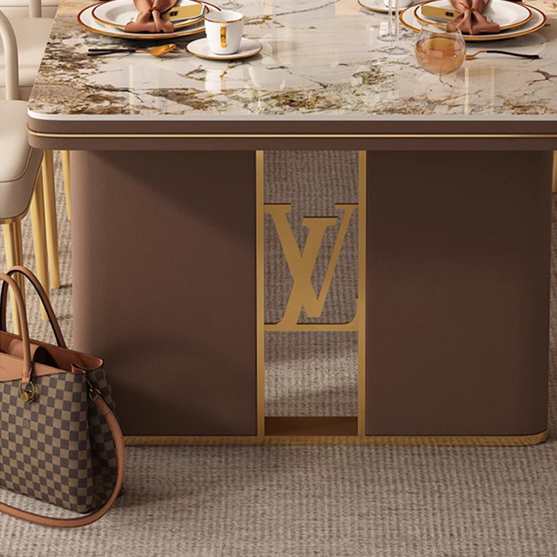 Table et chaise créative haut de gamme légère et luxueuse, H 29,5 po x L 55,1 po x l 31,4 po