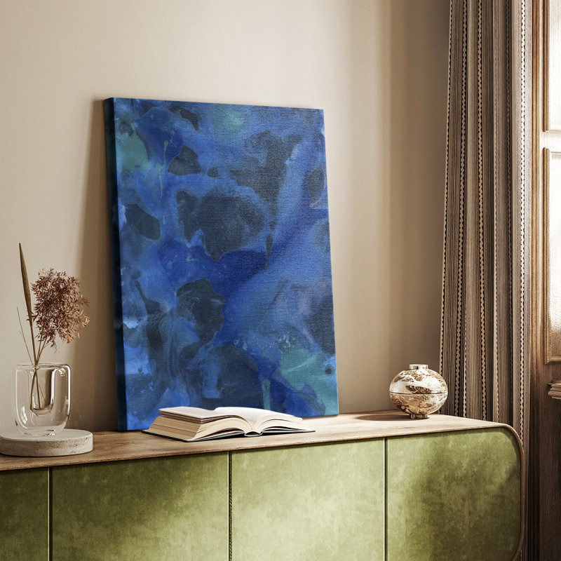Galaxie cobalt II - galerie sur mesure Cavas, H 27 po x l 18 po