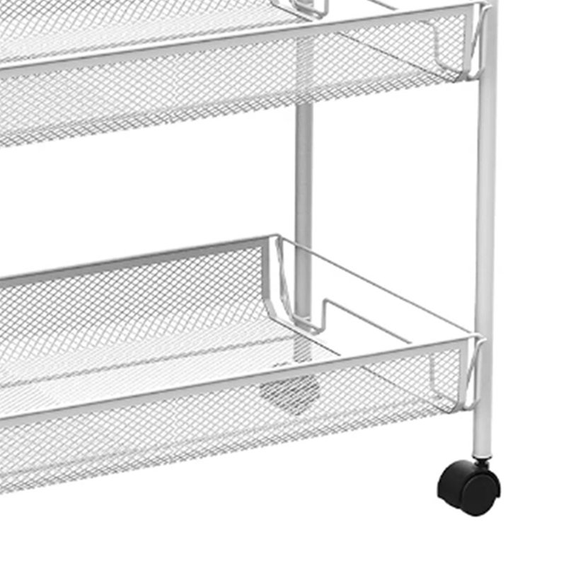 Better Houseware 4-Shelf Wheeled Metal Trolley (White)