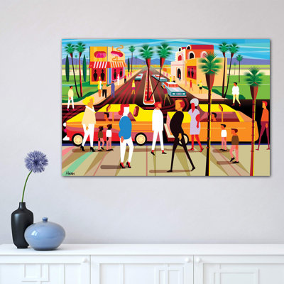 El Paseo Palm Springs by Charles Harker - Wrapped Canvas Print