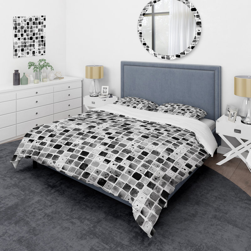 Ensemble de housse de couette Modern, Housse de couette simple et deux taies décorative