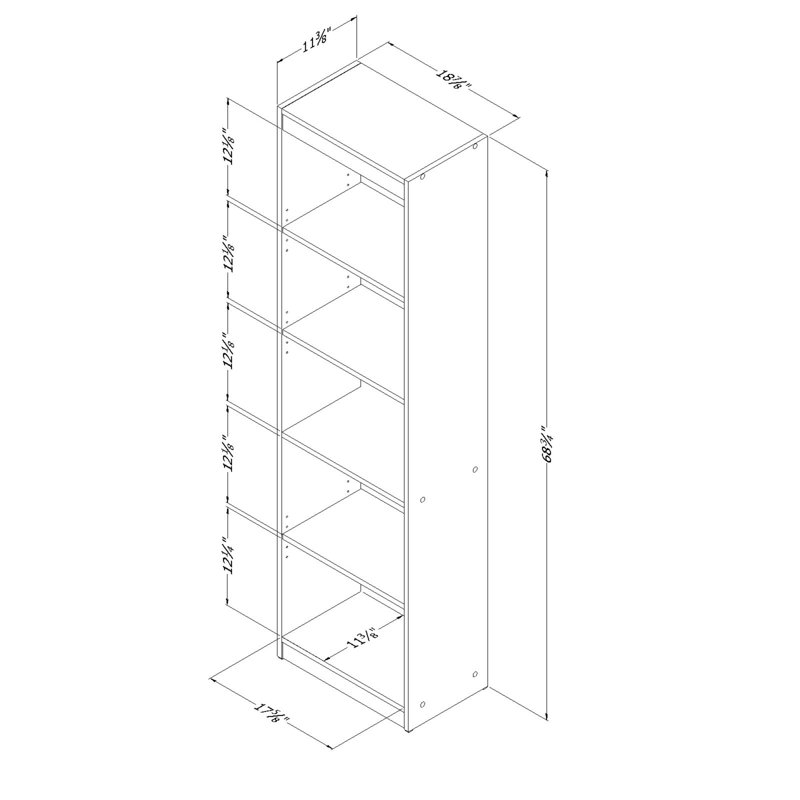 Jayna Bookcase, Blueberry
