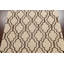 Tapis beige / noir en laine touffeté à la main à motif géométrique