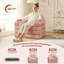 Fauteuil d'appoint pliant 2 en 1, fauteuil à billes convertible moelleux en canapé-lit, canapé-lit simple multifonctionnel pour le salon et les petits espaces, rose-1544775445