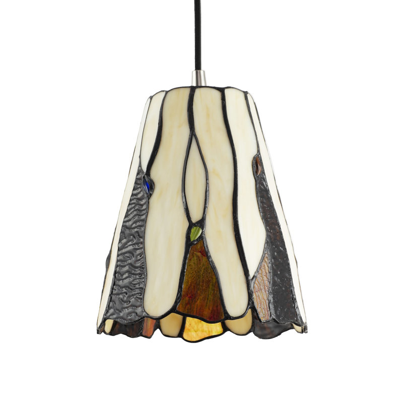 20cm H Glass Bell Pendant Shade ( No Direct Attachment Method ) in Beige