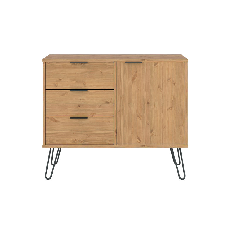 Cashel sideboard 1 Door, 3 Drawer, antique wax Industrial Design