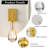 Raindrop Crystal Wall Sconce Set Of 2 With Bulbs - Modern Gold Dimmable Light Fixtures For Bedroom, Living Room, Bathroom And Hallway Lighting