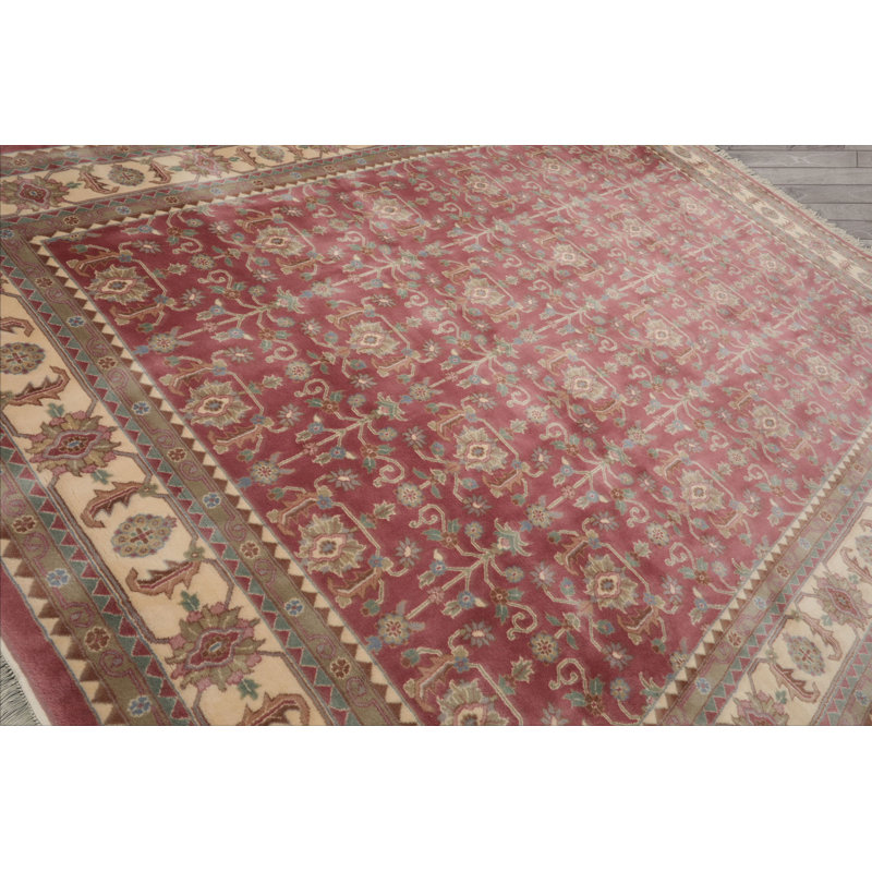 Tapis velours en laine noué à la main 9 pi x 12 pi Cameron