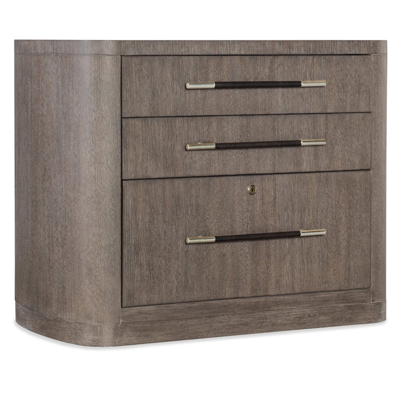 Modern Mood 3 - Drawer File Cabinet, Brown/Black