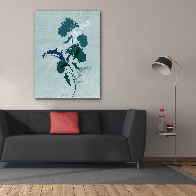 «Epic Graffiti» «Dry Blue Flowers 2» par Sabrina Balbuena, art mural sur toile, 40 po x 54 po, H 54 po x l 40 po