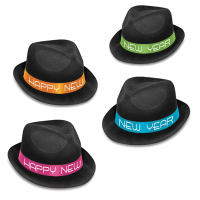 Chapeaux de président Neon Glow - paquet de 25