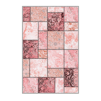 Premium Hall Carpet, 100% Polyester, 39.4 x 59.1 inches | 8 mm Pile Height, 650 g/m² | Antibacterial, Non-Slip PVC Felt Dot Underside, Machine Washable | 3D Digital Print, Durable & Stylish for Home Decor