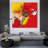 ArtDirect Magis, Pascal Gallery Wrapped Canvas Art Titled: Triptyque rouge II-103102226