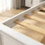 Lit plateforme simple en bois blanc avec tête de lit et lit gigogne - Fabrication en bois massif, conception peu encombrante-1374203996