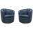 Azurdee Top Grain Genuine Italian Leather Swivel Barrel Chair (Set of 2)-107150432