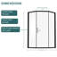 Porte de douche en coin en forme de losange l 42 po x H 76 po