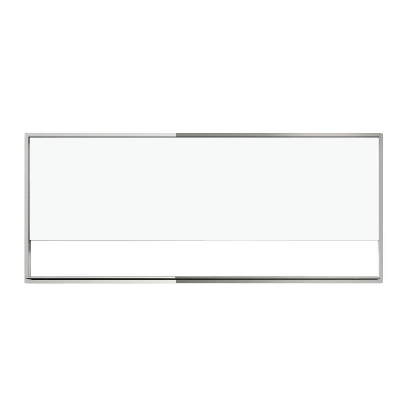 C Collection Horizontal Mirror with Shelf, 19" H x 28" W, Brushed