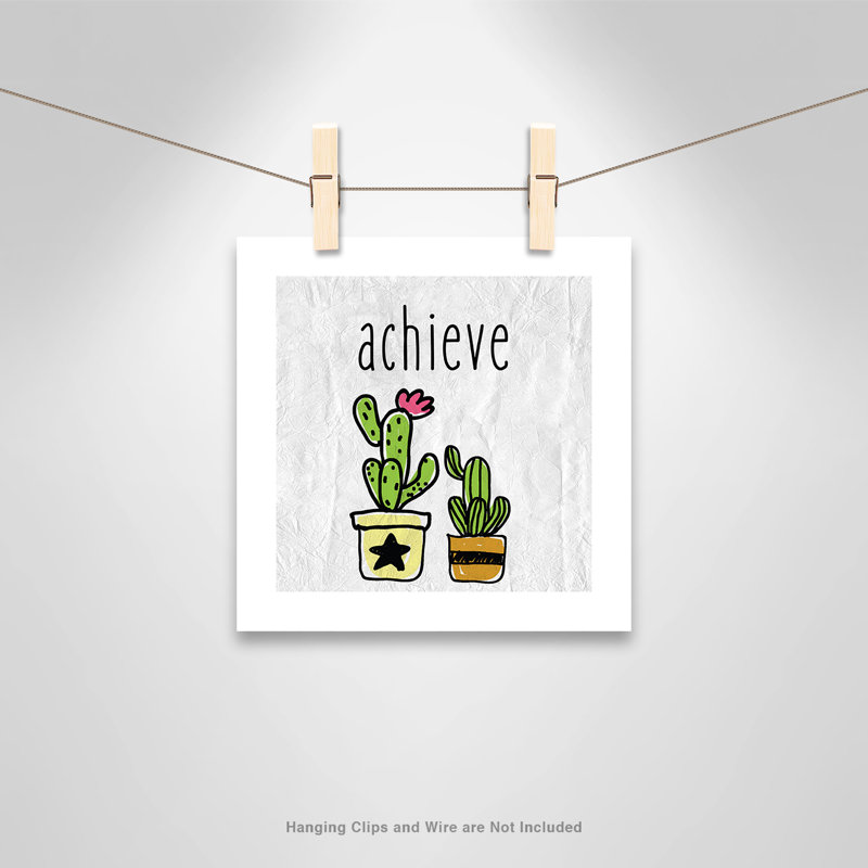 Impression sur papier Cacti C, H 10 po x l 10 po x P 1 po, Papier