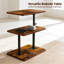 Table d'appoint pivotante à hauteur réglable, plateau rotatif à 3 niveaux et tablette de rangement, table de bout peu encombrante pour canapé, chambre à coucher et salon