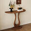 Table console en bois massif brun noyer-1849238801
