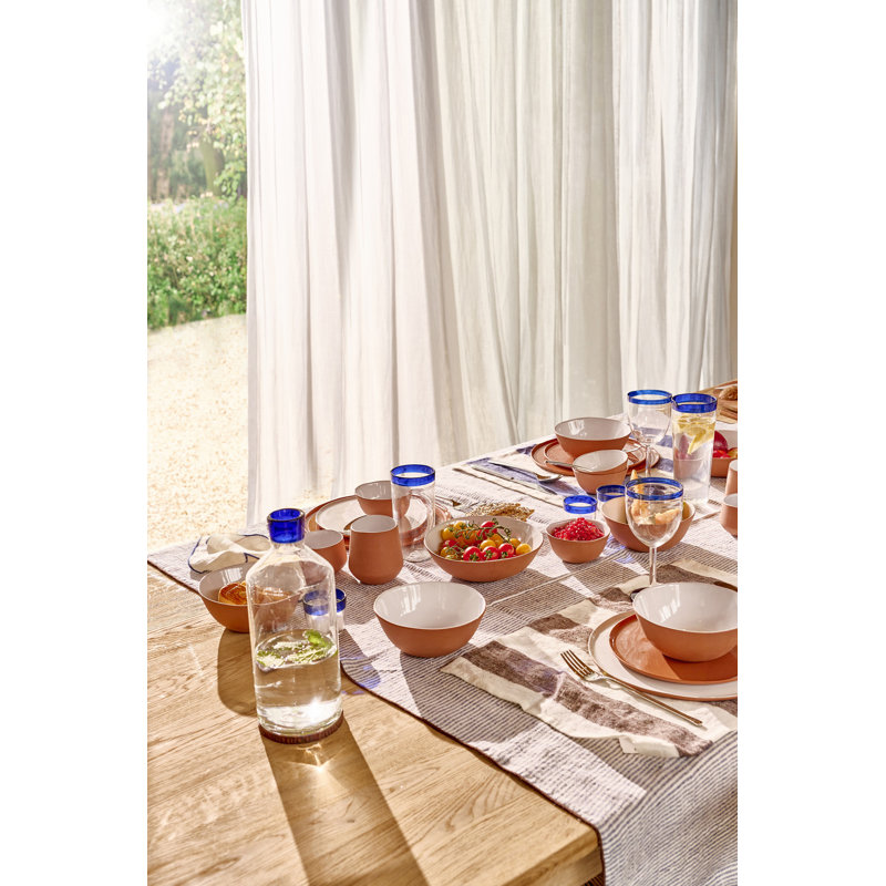 Carafe en verre borosilicaté Tara, Bleu