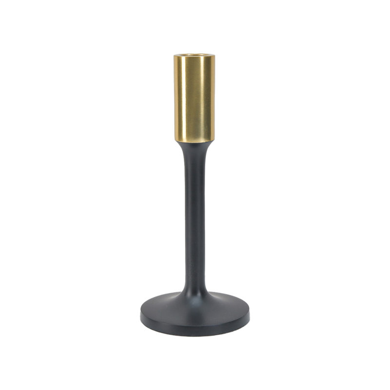 Metal Tabletop Candlestick, 8.5" H x 3.5" W x 3.5" D