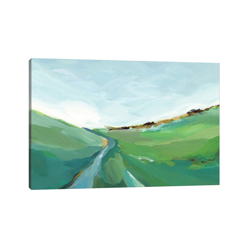 Emerald Hills by Isabelle Z - Painting on Canvas, Wrapped Canvas, 20.32 cm H x 30.48 cm W