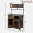 Multi-use Natural Cat Litter Box Hosue With 2 Flip-down Doors, 2 Storage Drawers And Metal Filter