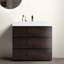 Meuble-lavabo de 36 po - Noyer, lavabo blanc, rangement éblouissant, finition élégante, lavabo moderne, ensemble de pièces, élément central-137790836-137790839