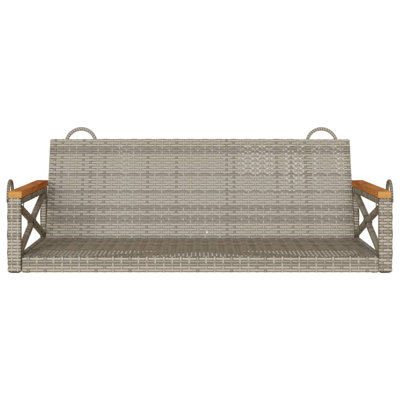 Highland Dunes Swing Bench 42.9"X24.4"X15.7" Poly Rattan