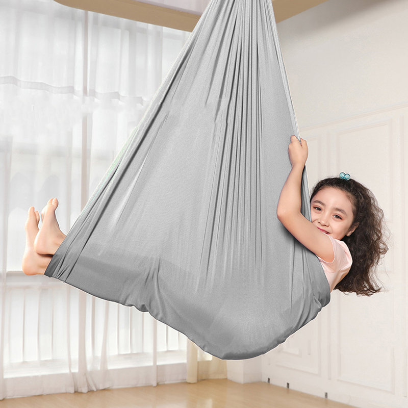 Balançoire sensorielle pour enfants, Gris argenté, H 29 po x l 22 po x P 5 po