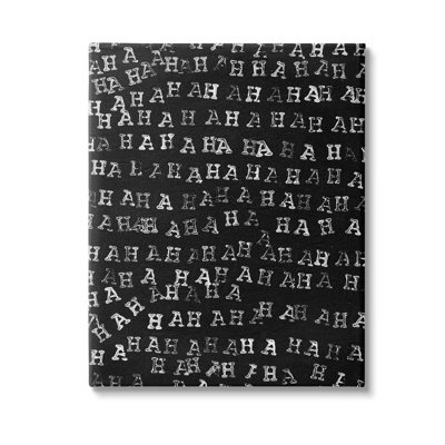 "Haha", art typographique sur toile par Jodi Fuchs