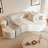 80'' Modern Sectional Sofa Soft Curved Backrest Lamb Velvet Comfy Cloud Couch with 2 Pillows Deep Seat for Living Room Furniture Sets, Apartment All Foam Sofa  NO Frame-516248
