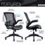 Chaise de bureau en maille à dossier moyen avec accoudoirs réglables Techni Mobile