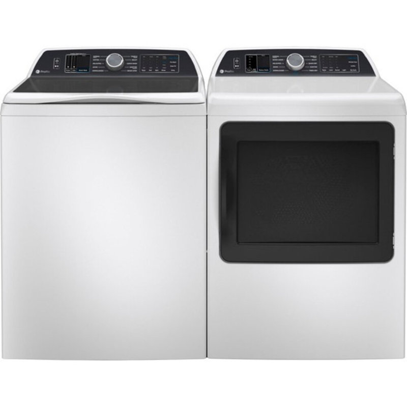 Ge Profile 7,4 pieds cubes Pi. (IEC) Sécheuse électrique avec cycle de désinfection blanc - PTT70ebmtws