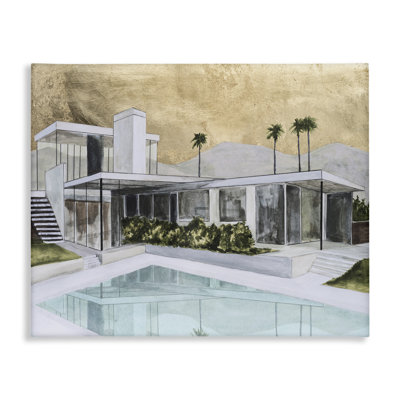Chic toile de piscine tropicale chic, design par Michael Willett