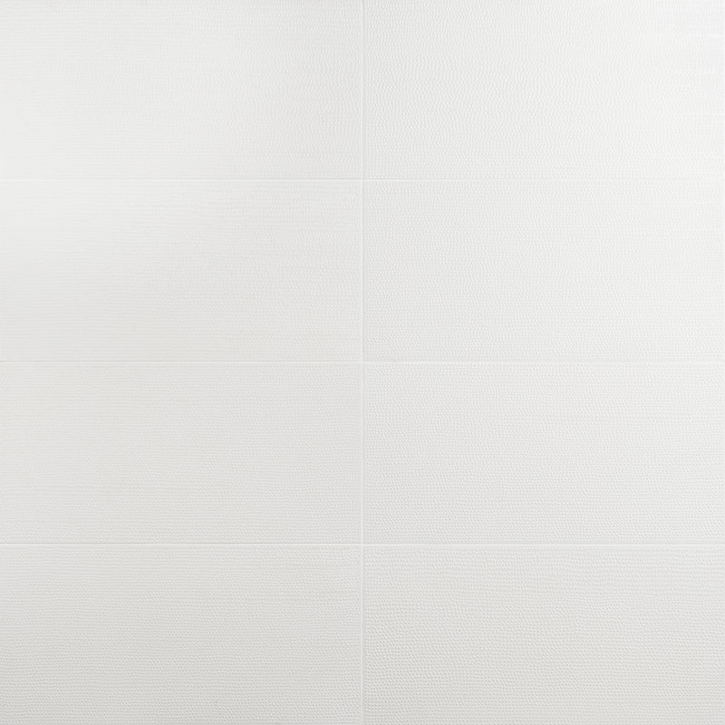 Chord 11.81 in. x 23.62 in. Semi-Matte Textured Porcelain Floor and Wall Tile (11.62 Sq. Ft. / Case), Plaster White