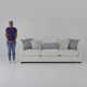 Cherisse 96" Tuxedo Arm Sofa with Reversible Cushions